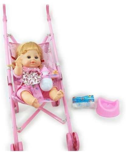 Baby Doll With Stroller